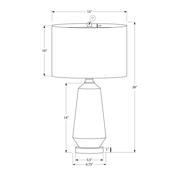 Mercer41 Lighting, 26"H, Table Lamp, Green Ceramic, Ivory / Cream Shade